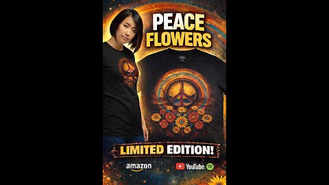 Peace Flowers Graphic T-Shirt – Floral Peace Sign Minimalist Tee (Unisex)