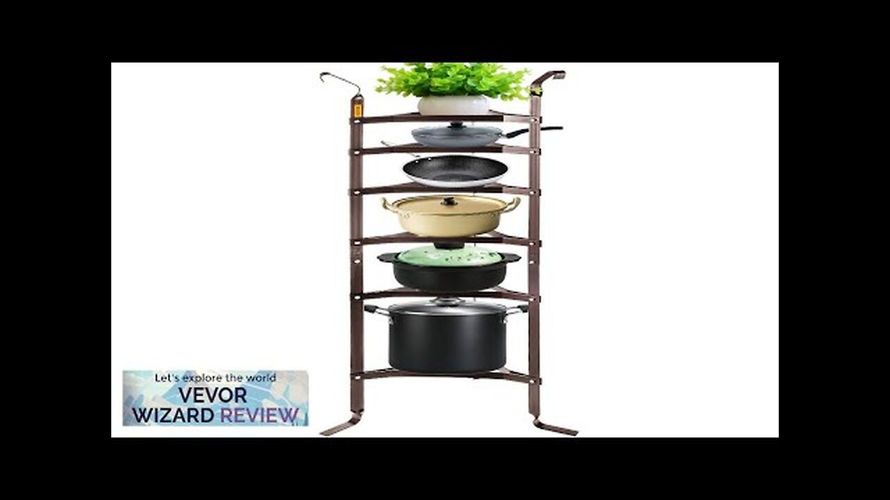 VEVOR 6-Tier Cookware Stand Carbon Steel Multi-Layer Pot Rack 61-inch Cookware Shelf Review