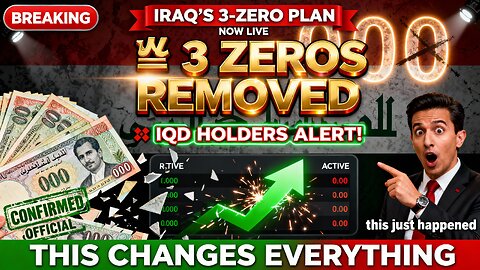 BREAKING 💥 Iraq’s 3-Zero Plan is LIVE — IQD Holders Alert! 💥 Iraqi Dinar News 2026