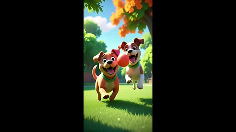 Dog play football