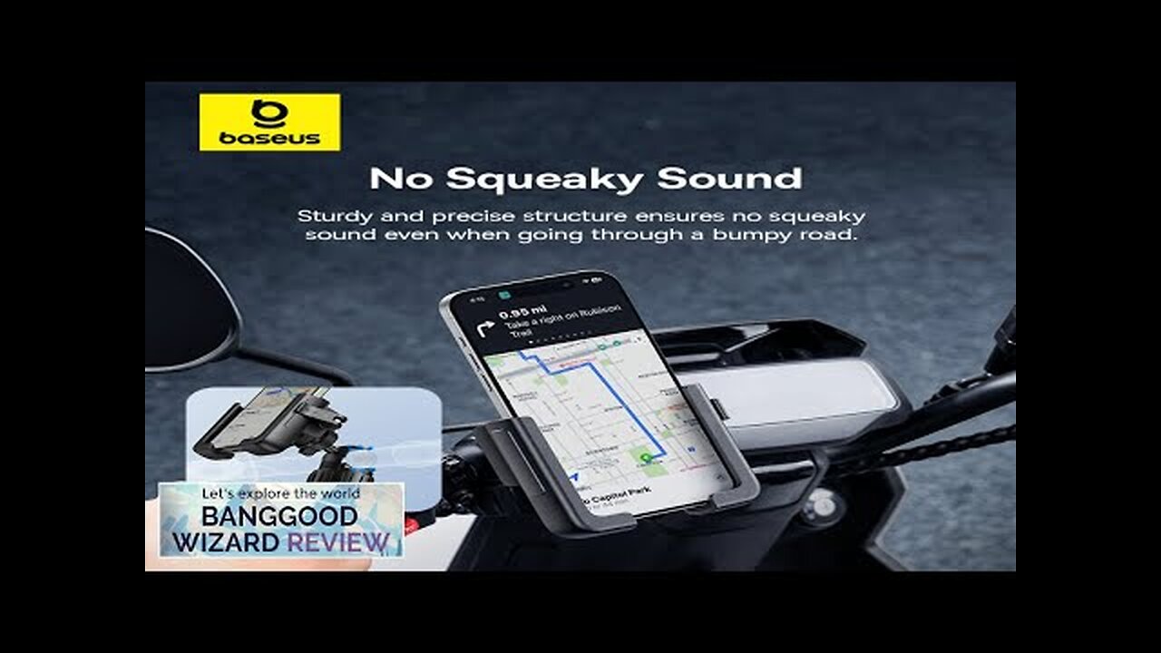 Baseus GoTrip Series Bike Phone Mount 360° Rotatable Anti-shake for 5.7''-7.2'' Mobile Review