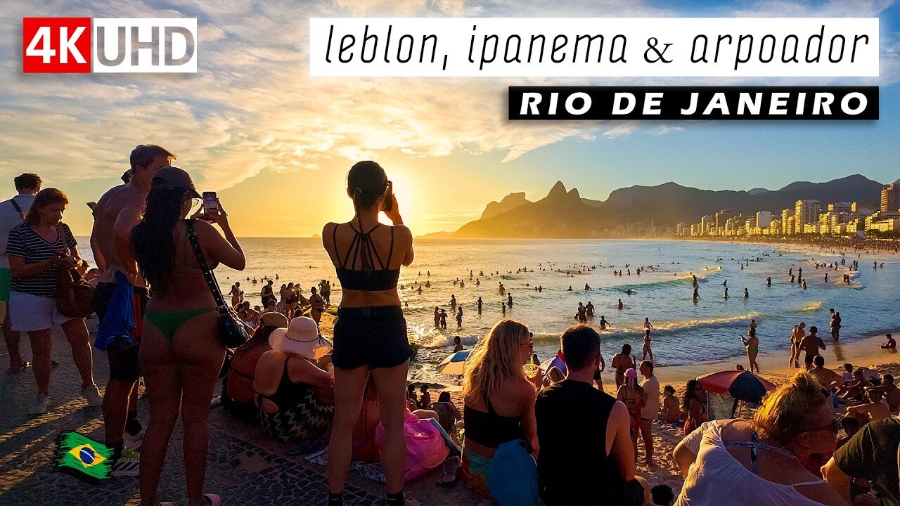 Leblon, Ipanema & Arpoador Full Boardwalk Walking Tour — Rio de Janeiro, Brazil 🇧🇷 2026 【 4K UHD 】