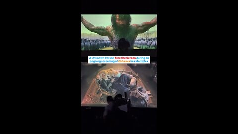A unknown person tore the screen during ongoing screening chhava