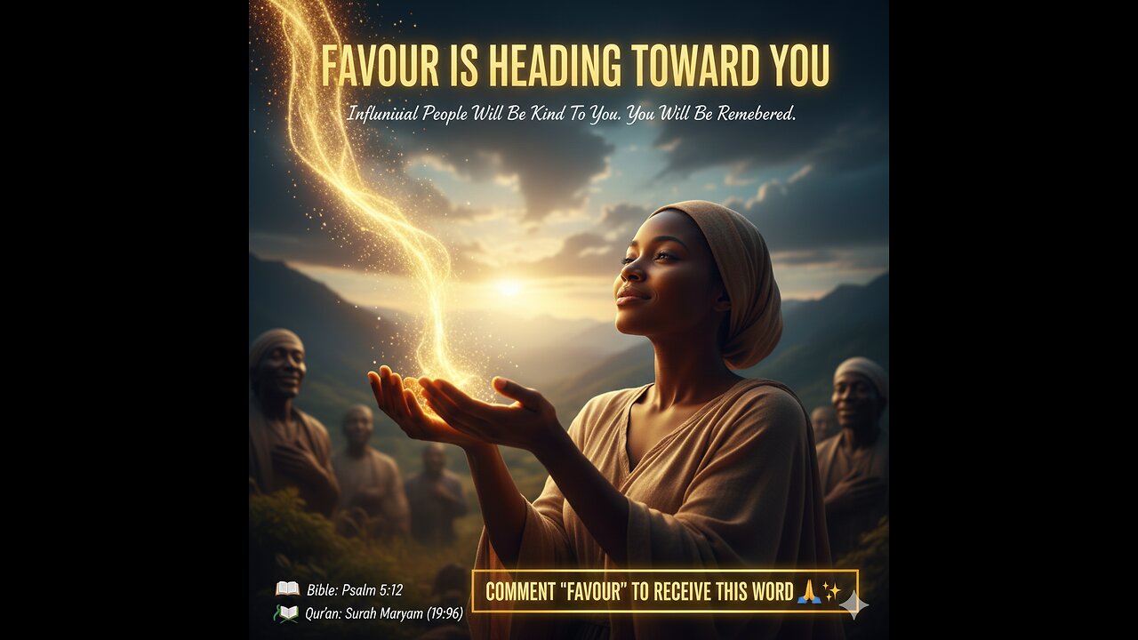 “FAVOUR IS HEADING TOWARD YOU”