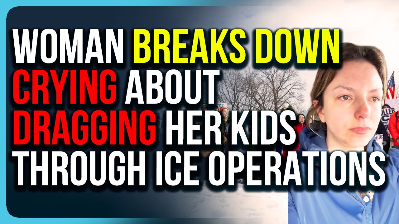 Woman Breaks Down Crying About Dragging Her Kids Through ICE Operations
