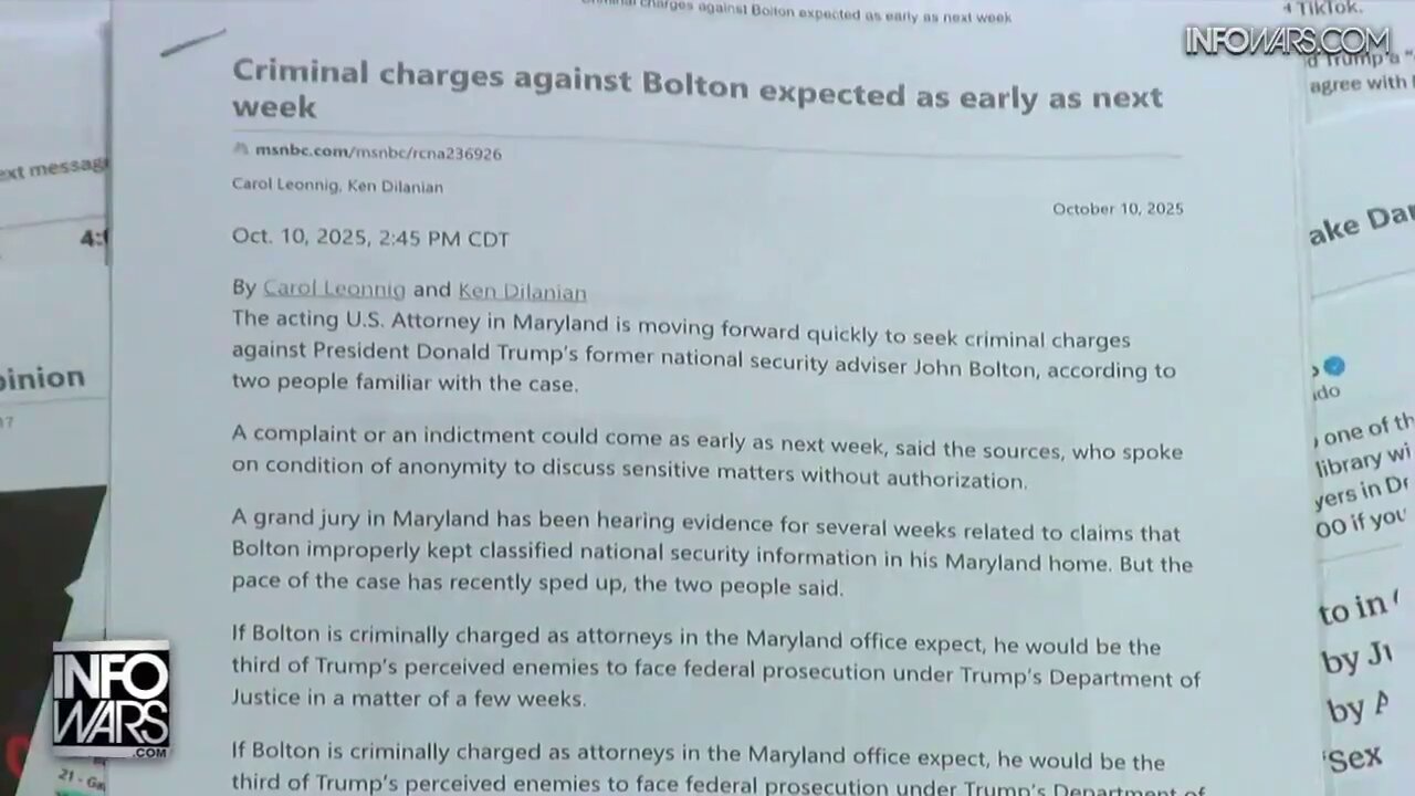 BREAKING: Neocon Warhawk John Bolton Expected To Be Indicted Early Next Week