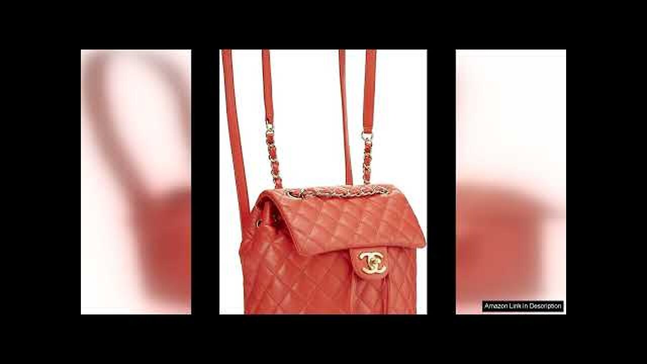 CHANEL Pre-Loved Red Quilted Lambskin Urban Spirit Backpack Small RedA sleek Review