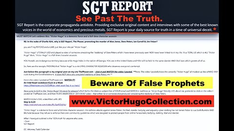 SGT Report HopeGirl Jim Fetzer Influencers Expose Themselves As Liars In Truth Telling Community