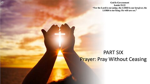 Prayer: Pray Without Ceasing