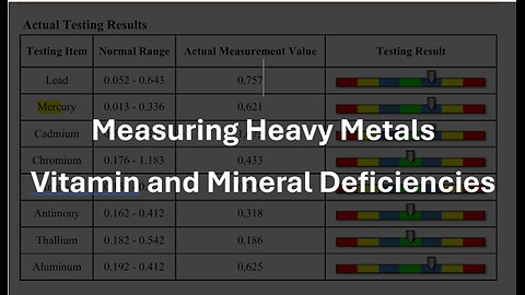Measuring Heavy Metals, Vitamin and Mineral Deficiencies