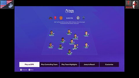 Sports Pitch Soccer 2025-2026: Game #28 [Manchester United F.C. vs. Chelsea F.C.]