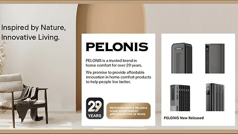 PELONIS Oscillating Ceramic Tower Indoor Space Heater for Home