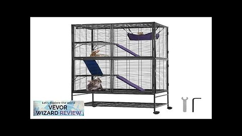 VEVOR 64.6" Metal Small Animal Cage 4-Tier Rolling Ferret Cage with Tray Review