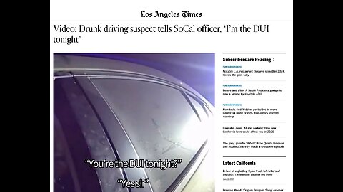 Drunk driving suspect tells SoCal officer ....