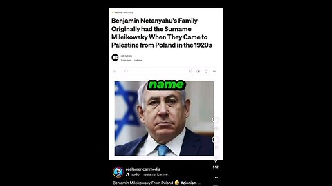 Netanyahu Is Actually From Poland