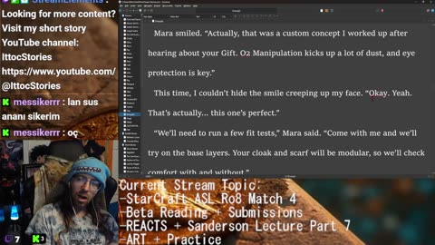 Beta Reading + REACTS + Commentary + Sanderson Part 7! Wheel of Time! Enter Art Arc: Drawing 101! Starcraft ASL Ro8 Match 4 !discord !powerlevel !fantasy