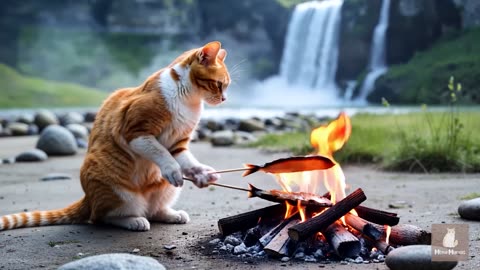 Mama Cat Trims Fur on the Farm and Makes Tiger Hat For Kittens At Home🐾🎩🐯_15