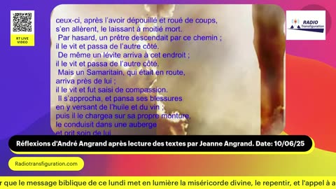Réflexions d'André Angrand après lecture des textes par Jeanne Angrand. Date: 10/06/25