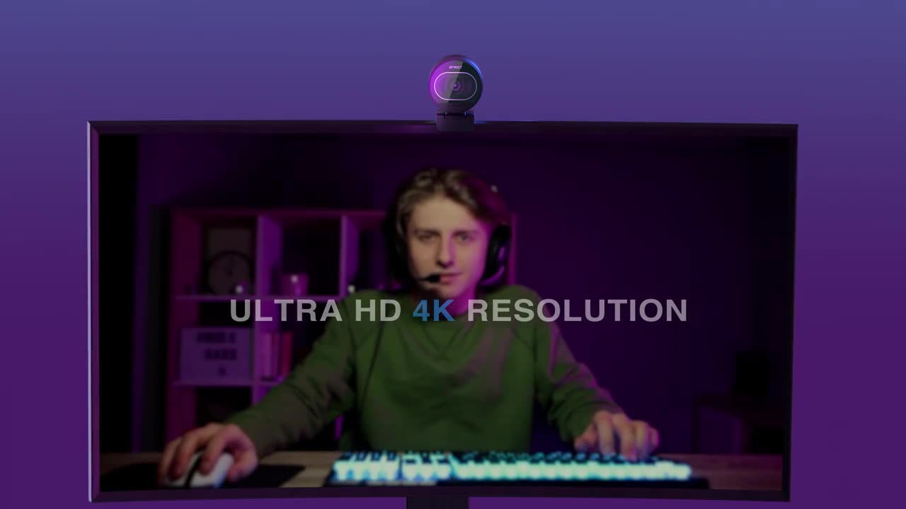 Webcam 4K Streaming Web Camera 1080P 60FPS USB Camera