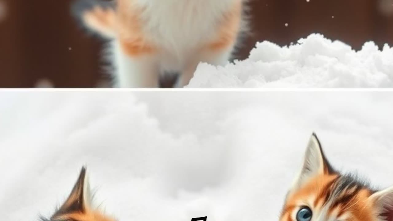 Navidad gatuna risa, nieve y bigotes