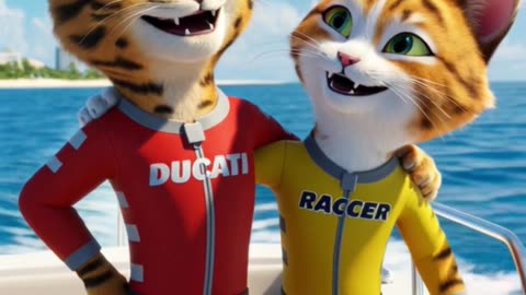 Ducati & Racer Go Parasailing! | Florida’s Space Coast Adventure 🏍️🌴 #PixarStyle #AIAnimation