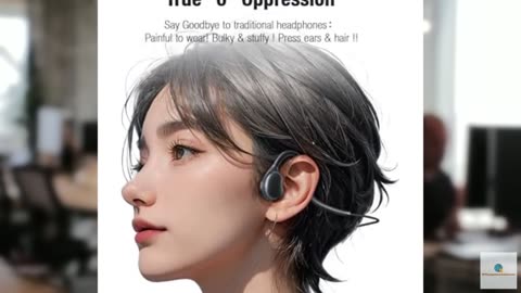 3.5mm Open Ear Headphones Wired headphones with Mic, 3.5mm+USB Connection, Air C