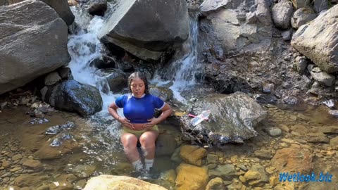 Wetlook River Adventure in Shorts and Pink Top