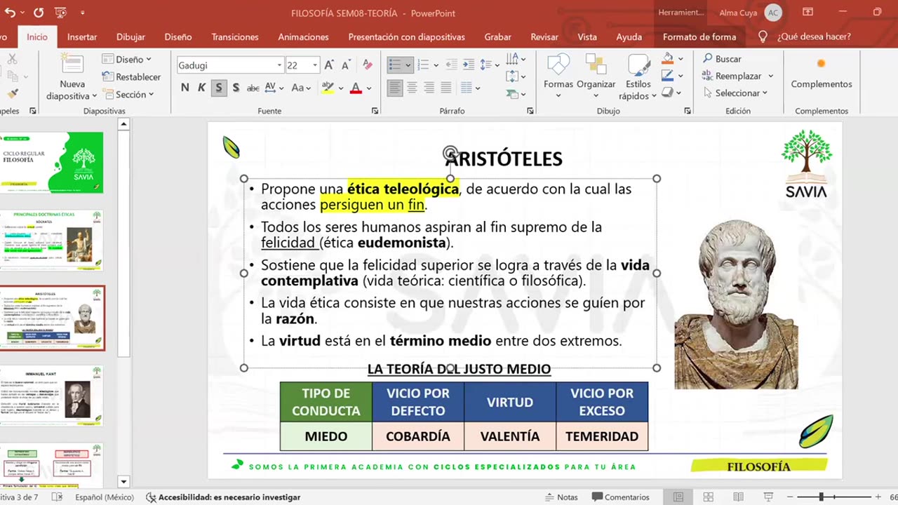 SAVIA REGULAR 2025 | Semana 08 | Filosofía