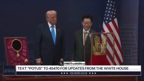 South Korea's President gifted President Trump with a Gold Crown