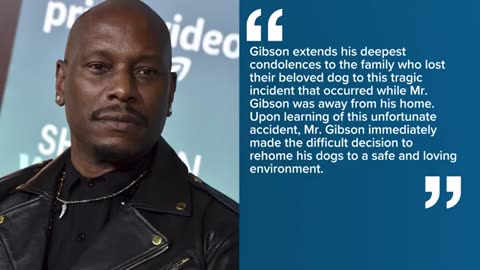 Actor and singer Tyrese Gibson extends 'deepest condolences' to family who lost their dog