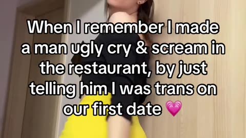 Happy tgirl in home to us