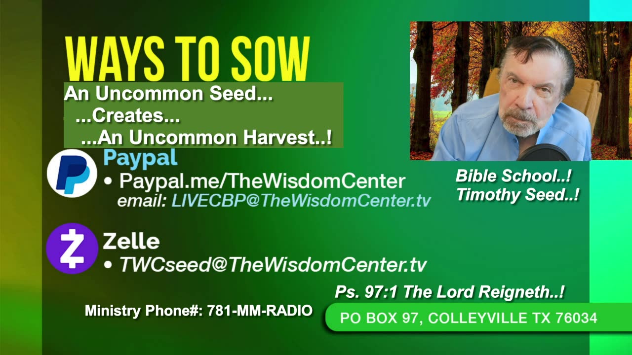 Mon Nov. 10 - Wisdom World With Mike Murdock..!!