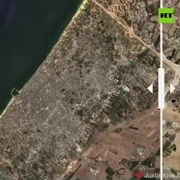 A before and after of Northern Gaza, two years since October 7.. Prime real estate there..