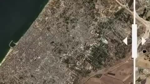 A before and after of Northern Gaza, two years since October 7.. Prime real estate there..