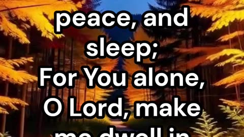 Morning Encouragement from Scripture: Psalm 4.8