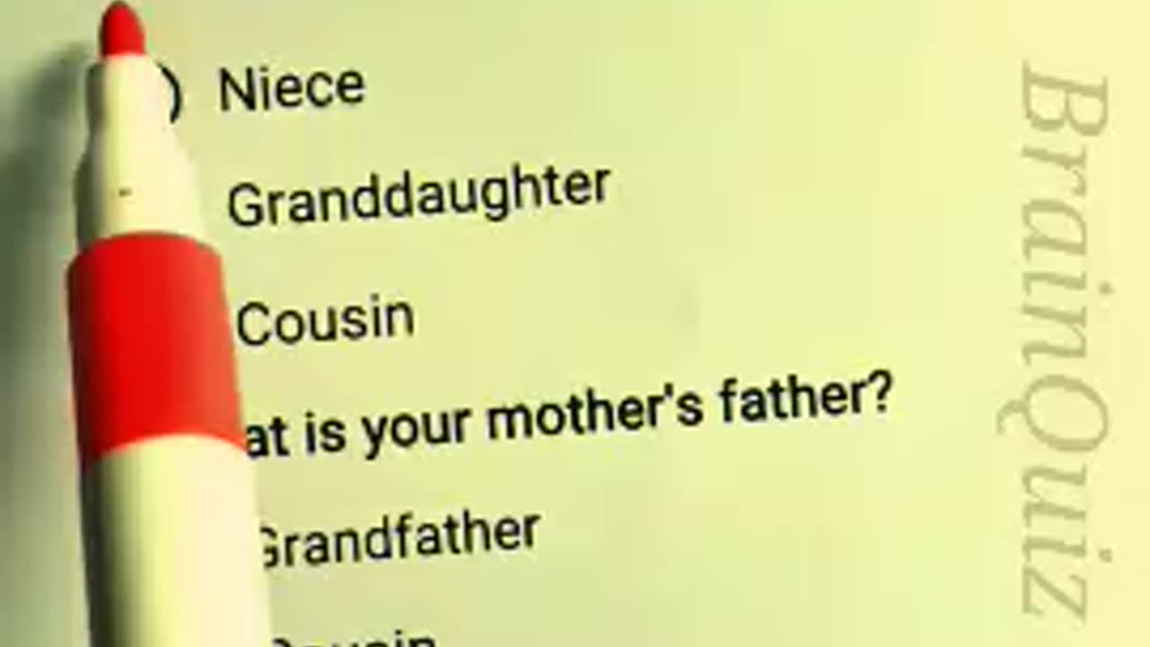 Relationship Quiz #Relationship #family #quiz #quiztime #trivia #brainquiz #biology#sciencefacts #gk