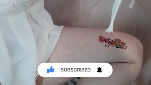 flowers and butterfly temporary tattoo sticker magic art design