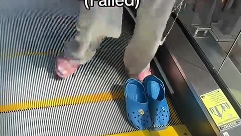 Escalator vs. Shoe: The Ultimate Struggle