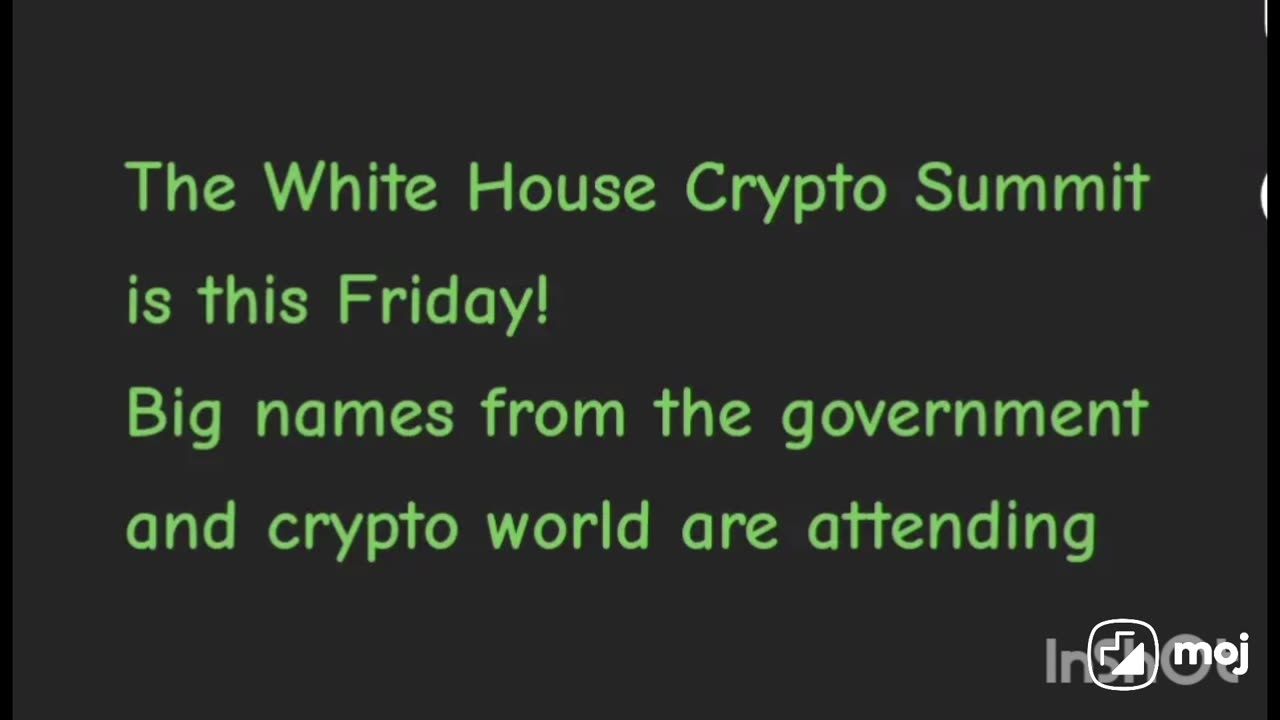 The White House Crypto Summit is this Friday