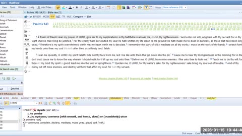 Bible Study Psalms 143