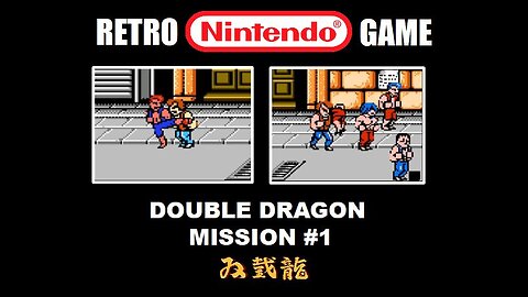 Double Dragon 1 (NES Nintendo) Mission 1: Full Level Complete No-Death Speed Run