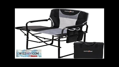 Camping Directors Chair Heavy DutyOversized Portable Folding Chair with Side Table Pocket Review