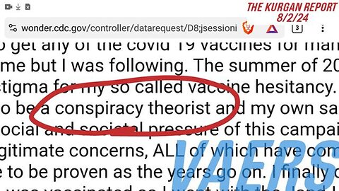 VAERS: 39 YEAR OLD CALI CHICK GETS CALLED A CONSPIRACY THEORIST?