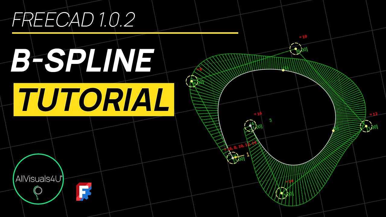 ⏱ TIMELAPSE 🖊️ FreeCAD B Spline Tutorial - B Spline Example - FreeCAD Spline - FreeCAD Tutorial