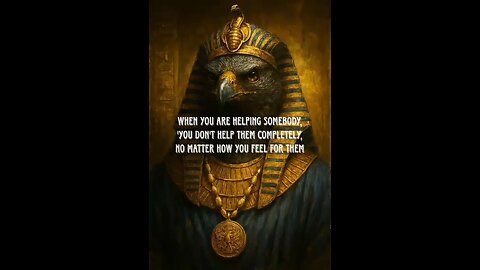 WHEN YOU are helping somebody, 'you don't help them completely, no matter how you feel for them