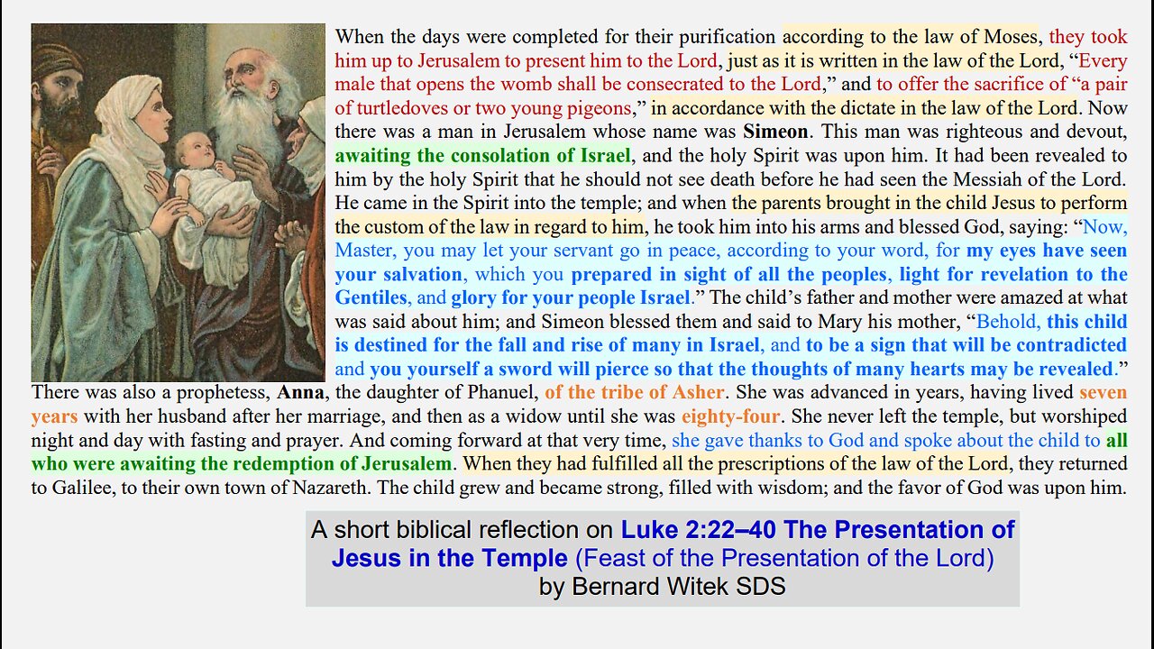 Luke 2:22–40 The Presentation of Jesus in the Temple