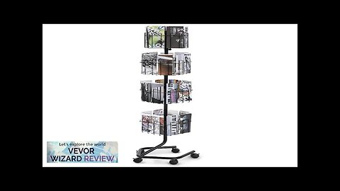 VEVOR Brochure Display Rack 4-Tier 32 Pockets Rotating Magazine Literature Display Stand Review