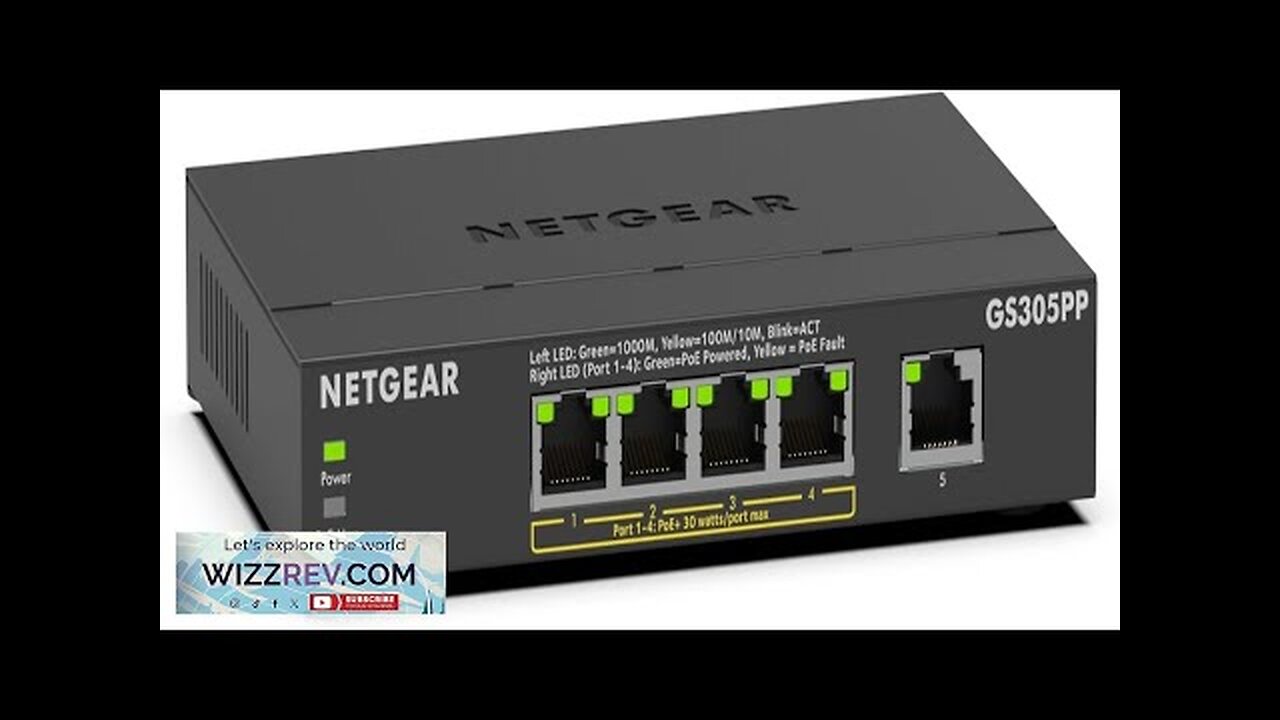 NETGEAR 5-Port Gigabit Ethernet Unmanaged PoE Switch (GS305PP) with 4 x Review