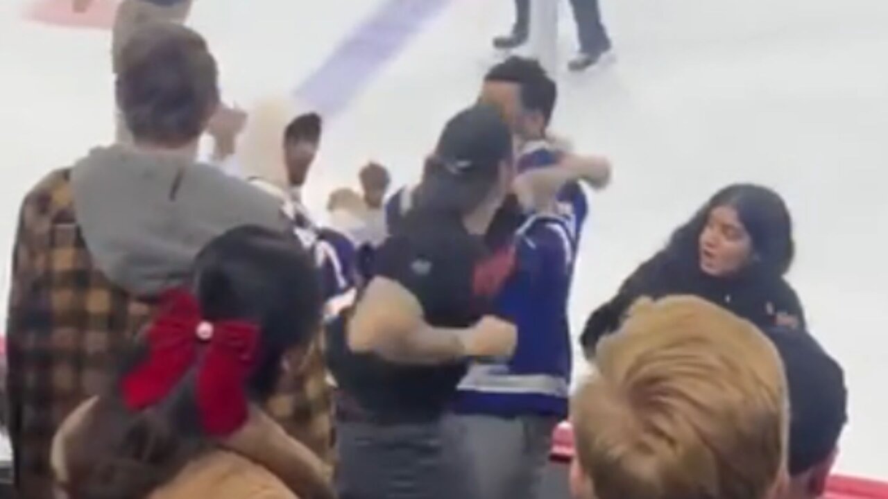 Philadelphia Eagles Fan Fights Two Toronto Maple Leafs Fans at a Flyers Game