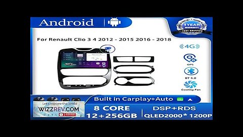 Android OS Auto Carplay Car Radio Video For Renault Clio 3 4 Review